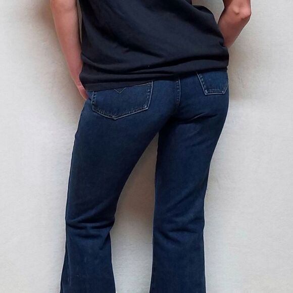 VINTAGE 90s Zana-di Dark Wash High Rise Flare Jean - Picture 5 of 16